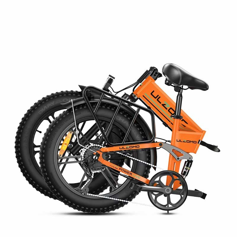 Bicicleta electrica pliabila ULZOMO E-bike Dunes 20, 750W, 48V 16Ah, autonomie 120km, viteza maxima 40km/h, Orange
