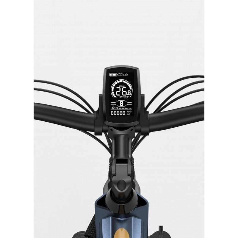 Bicicleta electrica pliabila ULZOMO E-bike Metro 26, 250W, 36V 17Ah, autonomie 100km, viteza maxima 25km/h, Gray