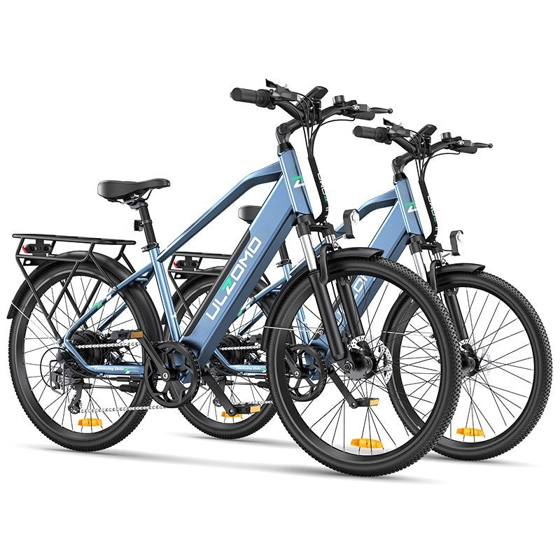 Bicicleta electrica pliabila ULZOMO E-bike Metro 26, 250W, 36V 17Ah, autonomie 100km, viteza maxima 25km/h, Green