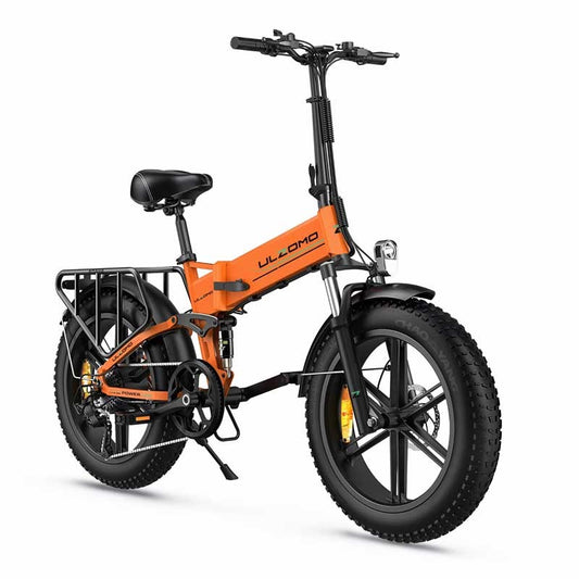 Bicicleta electrica pliabila ULZOMO E-bike Dunes 20, 750W, 48V 16Ah, autonomie 120km, viteza maxima 40km/h, Orange