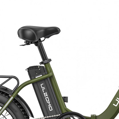 Bicicleta electrica pliabila ULZOMO E-bike Dolphin 20, 350W, 36V 13Ah, autonomie 89km, viteza maxima 25km/h, Green