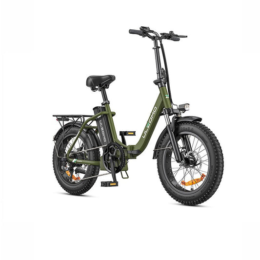 Bicicleta electrica pliabila ULZOMO E-bike Dolphin 20, 350W, 36V 13Ah, autonomie 89km, viteza maxima 25km/h, Green