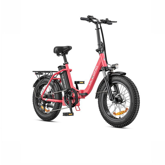 Bicicleta electrica pliabila ULZOMO E-bike Dolphin 20, 350W, 36V 13Ah, autonomie 89km, viteza maxima 25km/h, Pink